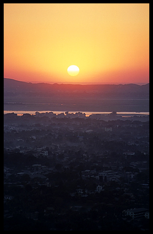 Sunset at Mandalay Hill.