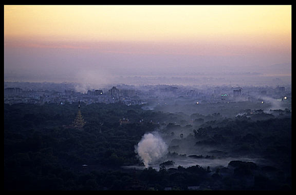 Sunset at Mandalay Hill.