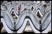 A monk at Hsinbyume Paya in the ancient city Mingun.