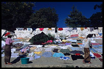 Laundry service at the Ayeyarwady riverfront.