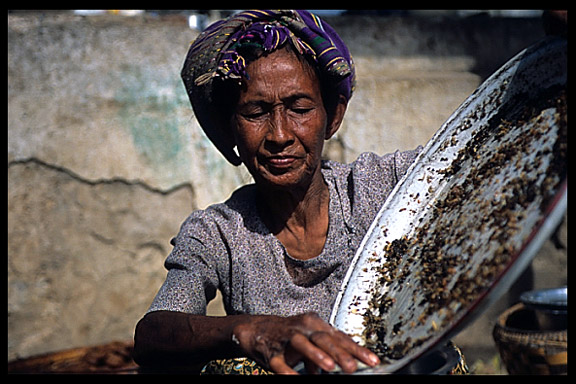 Fresh food at a market stall in Mandalay.