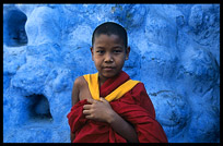 A young Buddhist monk in Mandalay.