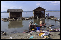 Laundry service at the Ayeyarwady riverfront.