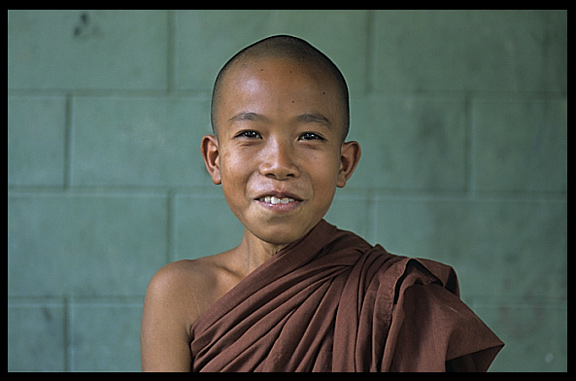 A Burmese monk at the monastery in Hsipaw.