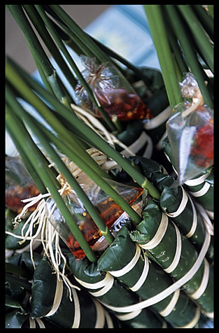 Burmese snacks at the Zeigyo (Central Market).