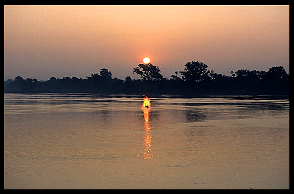 Sunset on the Ayeyarwady River.