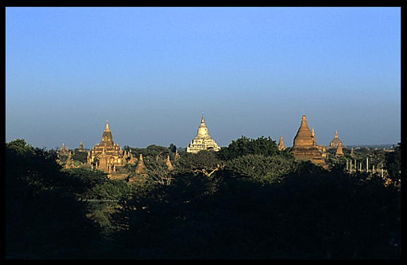 In every direction, you'll see temples of all sizes at Bagan.