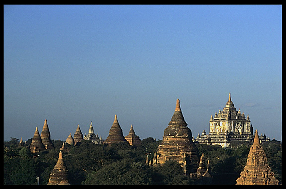 In every direction, you'll see temples of all sizes at Bagan.