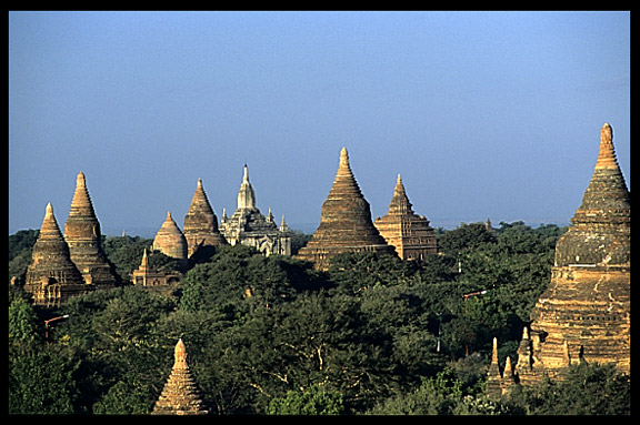 In every direction, you'll see temples of all sizes at Bagan.