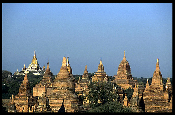 In every direction, you'll see temples of all sizes at Bagan.