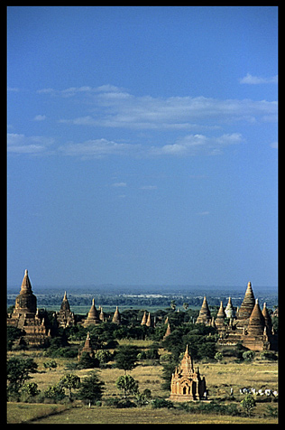 In every direction, you'll see temples of all sizes at Bagan.