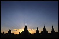 Sunset at Bagan, seen from Shwesandaw Paya.