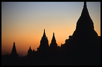 Sunset at Bagan, seen from Shwesandaw Paya.