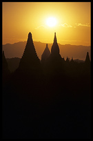 Sunset at Bagan, seen from Shwesandaw Paya.