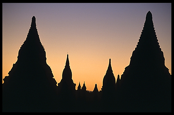 Sunset at Bagan, seen from Shwesandaw Paya.