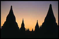 Sunset at Bagan, seen from Shwesandaw Paya.