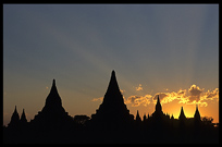 Sunset at Bagan, seen from Shwesandaw Paya.