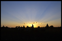 Sunset at Bagan, seen from Shwesandaw Paya.