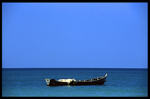 Fishing boat at Ngapali.