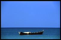 Fishing boat at Ngapali.