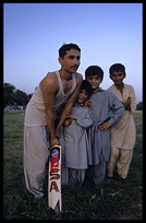 Portrait of the local cricket team. Multan, Pakistan