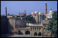 Lahore Fort overlooking the Badshahi Mosque. Lahore, Pakistan