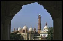 Lahore Fort overlooking the Badshahi Mosque. Lahore, Pakistan