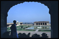 Lahore Fort overlooking one of the many fountains. Lahore, Pakistan