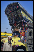 A colourful decorated long-haul truck. Taxila, Pakistan