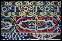 Detail of a colourful decorated long-haul truck. Taxila, Pakistan