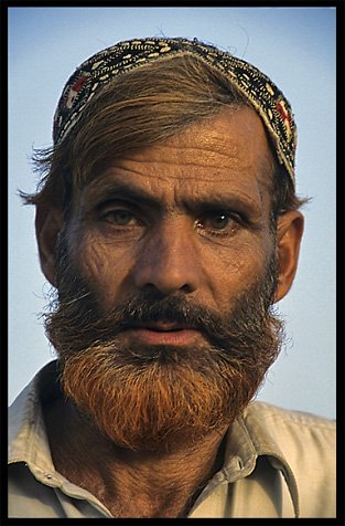 Portrait of a Baluch, the second largest tribe after the Pashtuns. Taxila, Pakistan