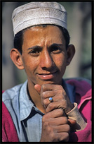 Portrait of a young Pashtun shepherd. Madyan, Pakistan