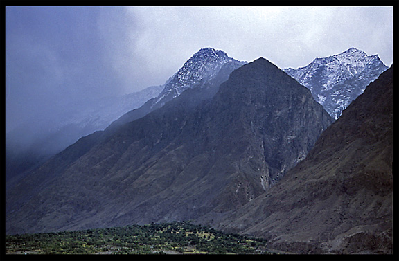 Spectacular views along the Karakoram Highway. Gilgit, Pakistan