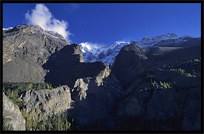 The Ultar II (7388m), seen from Karimabad at sunrise. Karimabad, Hunza, Pakistan