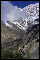 The Ultar II (7388m), seen from Karimabad. Karimabad, Hunza, Pakistan