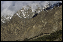 Low hanging clouds. Karimabad, Hunza, Pakistan.