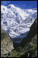 Diran (7270m), seen from Karimabad. Karimabad, Hunza, Pakistan