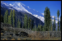 Hunza Valley and Rakaposhi (7790m), seen from Karimabad. Karimabad, Hunza, Pakistan