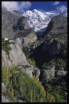 The Baltit Fort, with the The Ultar II (7388m) in the background. Karimabad, Hunza, Pakistan