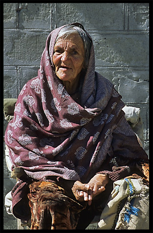 Portrait of a Hunzakut woman. Karimabad, Hunza, Pakistan