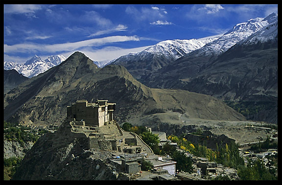 The Baltit Fort in the middle of the Hunza Valley. Karimabad, Hunza, Pakistan