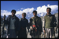 Local hunters at Barpu Glacier, Hoper, Pakistan