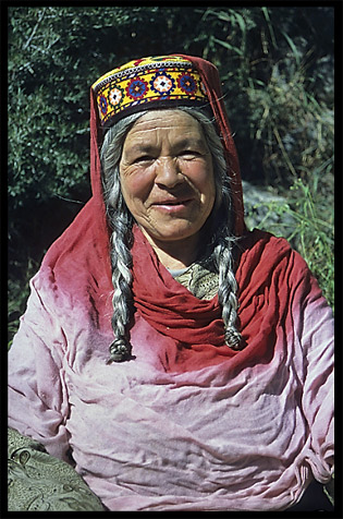 Portrait of local Pakistani woman. Gulmit, Hunza, Pakistan