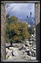 A framed shot of a walking trail. Passu, Hunza, Pakistan