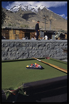 A pool table in the border town Sost, Karakoram Highway, Pakistan