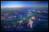 Magnificent view of the Himalaya and the Tibetan plateau. Lhasa, Tibet, China