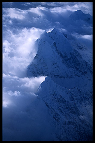 Stunning view of the Himalaya and the Tibetan plateau.