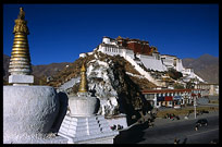 View of the Potala from the West Gate of Lhasa. Lhasa, Tibet, China