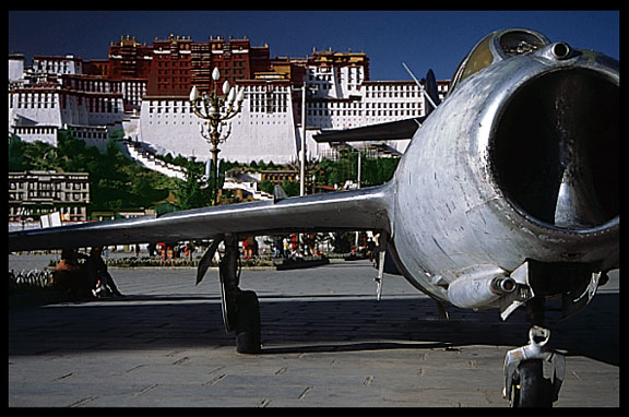 A MIG on the Potala square.