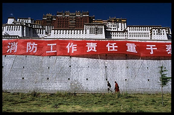 Pilgrims walking the Potala Kora.